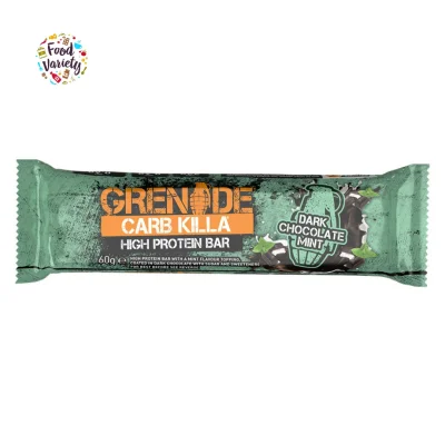 Grenade High Protein Bar Dark Chocolate Mint 60g เกรนเนต โปรตีนบาร์ผสมดากช็อกโกแลตมินทราสเบอร์รี่ ขนมคลีน 60g