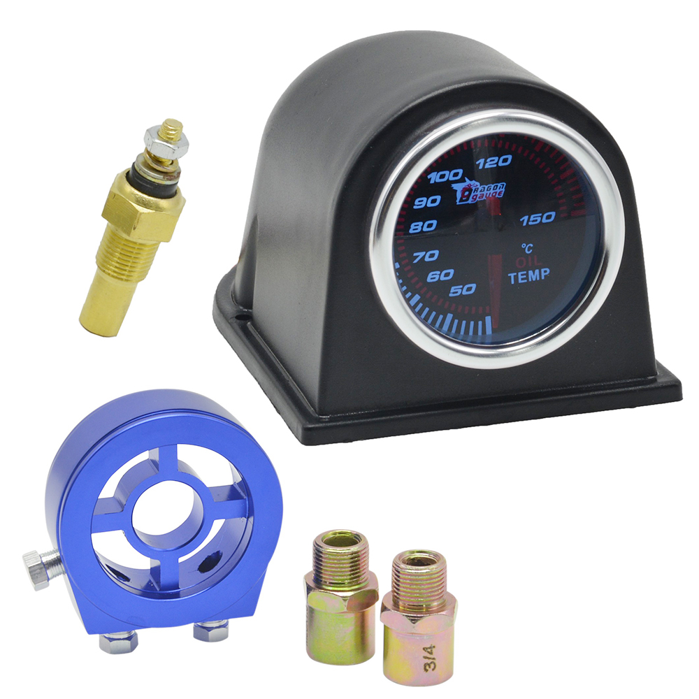 Dragon 52Mm Pointer Auto Car Modified Oil Temperature Meter White ...