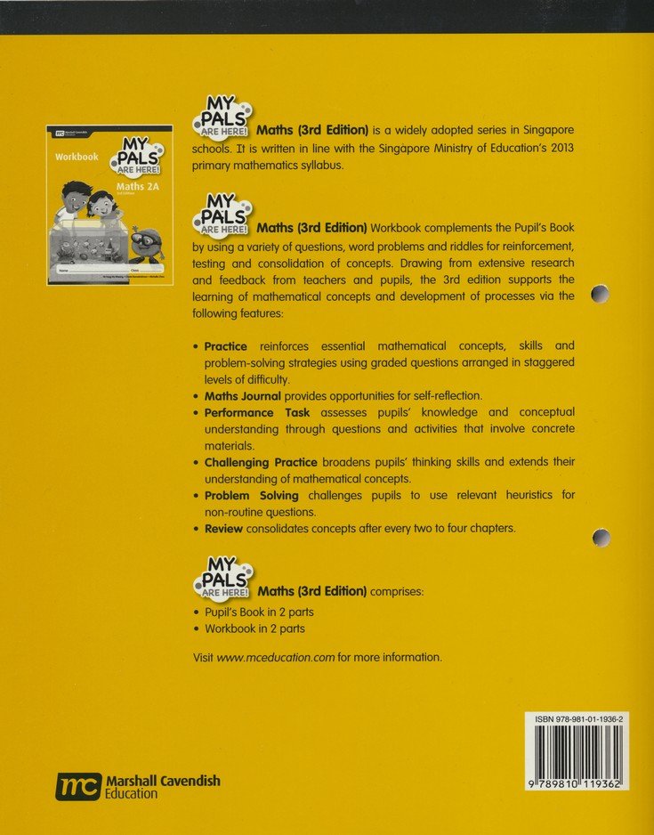 หนังสือแบบฝึกหัดคณิตศาสตร์ ป.2 MPH Maths Workbook 2A (3rd Edition ...