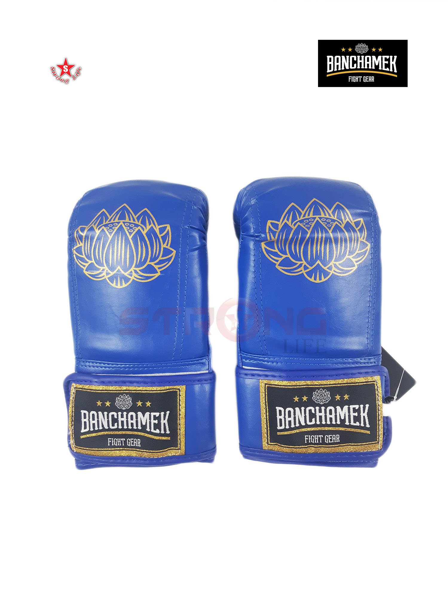 SKA Banchamek Fight Gear Buakaw นวมแบ็คชก Bag Gloves นิ้วเต็มบัวขาว (แบบนิ่ม)