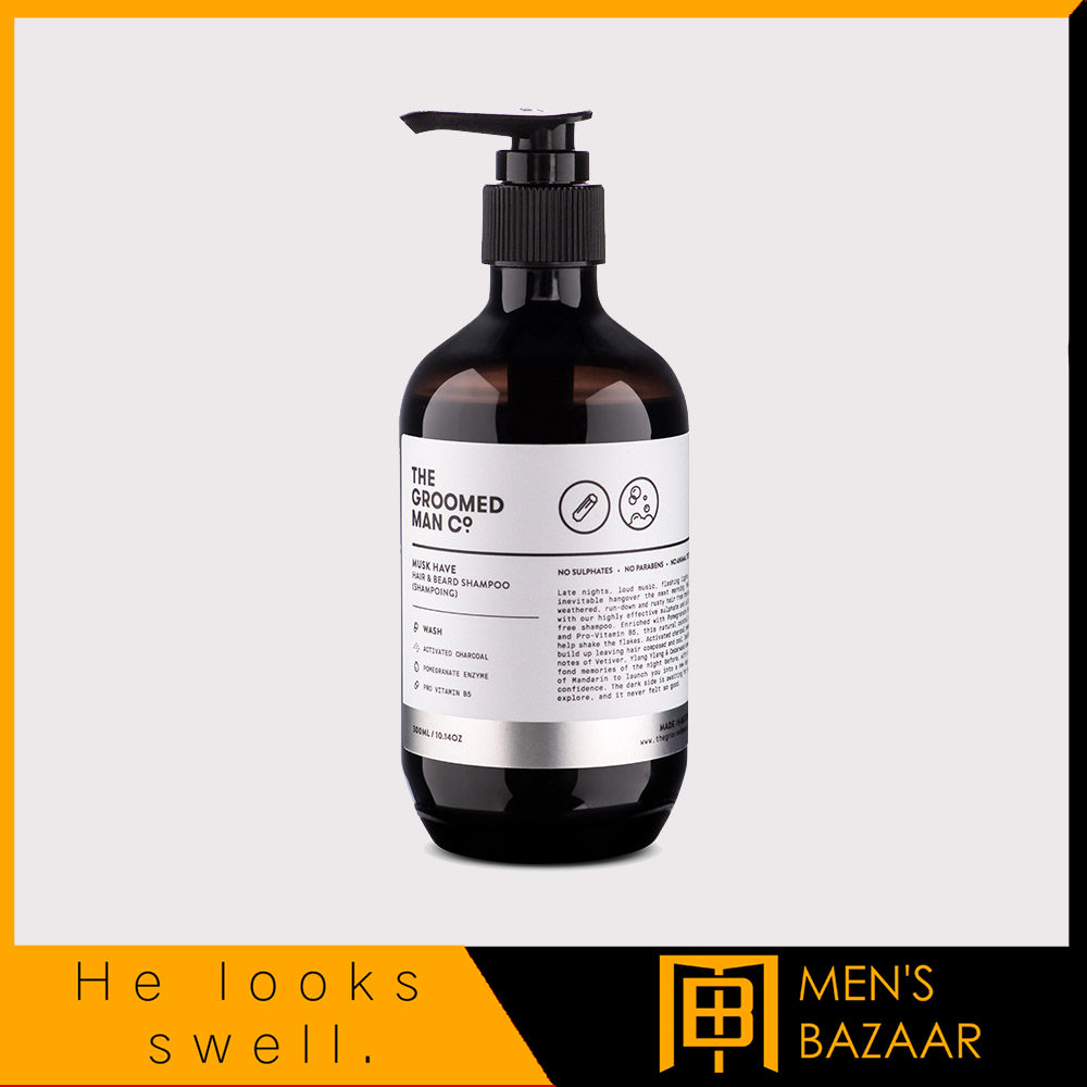 The Groomed Man Co. Musk Have Hair and Beard Shampoo 300ml-SGPOMADES