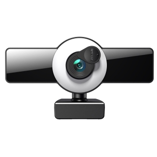 USB Webcam HD with Microphone Fill Light Autofocus Wide Angle Video Call Online Meeting Streaming for Windows Mac thumbnail