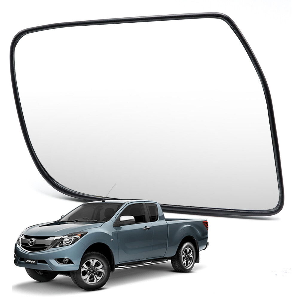 กระจกมองข้าง ซ้าย กระจกรถยนต์ จำนวน 1ชิ้น สีดำ สำหรับใส่รถ Mazda BT-50 Pro BT 50 Bt-50 Pro 4x2 4x4 มาสด้า บีที50 ปี 2012 - 2018 2ประตู 4ประตู  สินค้าราคาถูก คุณภาพ Left Side Mirror Glass With Base
