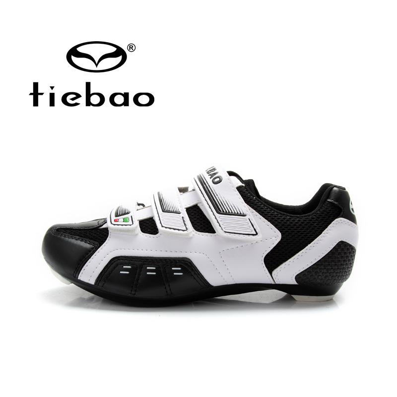 รองเท้าจักรยานเสือหมอบ TIEBAO รุ่น TB02-B943 สีขาวดำ