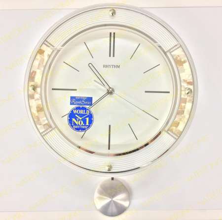 RHYTHM Japan นาฬิกาแขวนแบบมีตุ้มแกว่ง ขนาด 12 นิ้ว CMP532NR18 RHYTHM Japan นาฬิกาแขวนแบบมีตุ้มแกว่ง ขนาด 12 นิ้ว CMP532NR18
