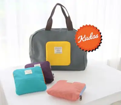 KUDOSTH - Folding bag 2tone Travel Bag Clothes Storage Nylon Storage Bags Hand Luggage Organizer