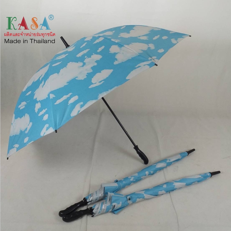 ร่มกอล์ฟ ร่ม 30นิ้ว คันใหญ่ ลายเมฆ แกนเหล็กแข็งแรง ร่มกันแดด กันน้ำได้ดี ผลิตในไทย golg umbrella  รหัส 30143-4