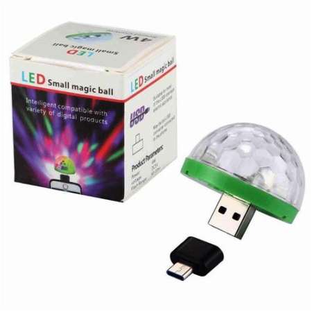 ไฟดิสโก้มือถือ USB Disco Mini 4 LED ไฟดิสโก้เทค ไฟเทค ดิสโก้บอล ไฟปาร์ตี้ ไฟเต้นตามจังหวะเพลง ขนาดพกพา