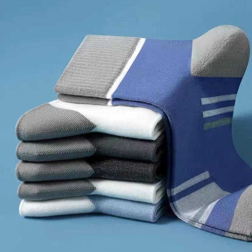 ถุงเท้าผ้าฝ้าย แบบหนา กันกลิ่น ดูดซับเหงื่อ Mens cotton socks medium