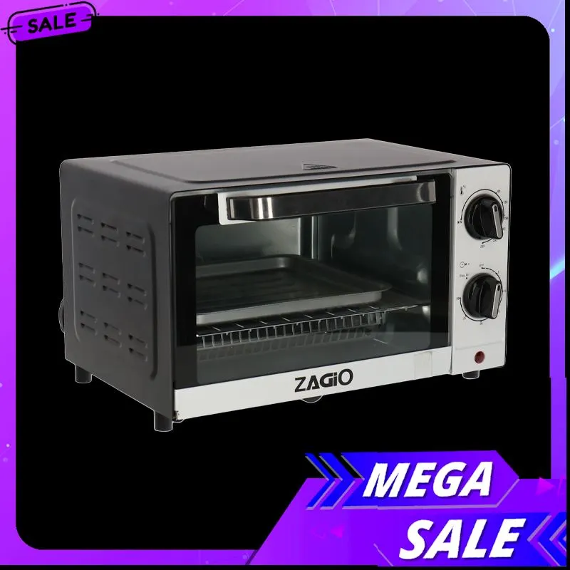 【โปรโมชั่นพิเศษ!!】 เตาอบ ZAGIO รุ่น ZG-1250 กำลัง 1000 วัตต์ ความจุ 9 ลิตร สีเงิน - ดำ 【พร้อมส่งทั่วไทย!!】