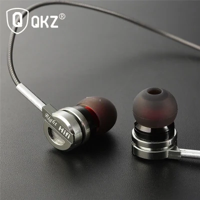 QKZ DM9 Metal Heavy Bass Music Bluetooth earphone Game DJ Headset In-Ear Wired Phone Ear