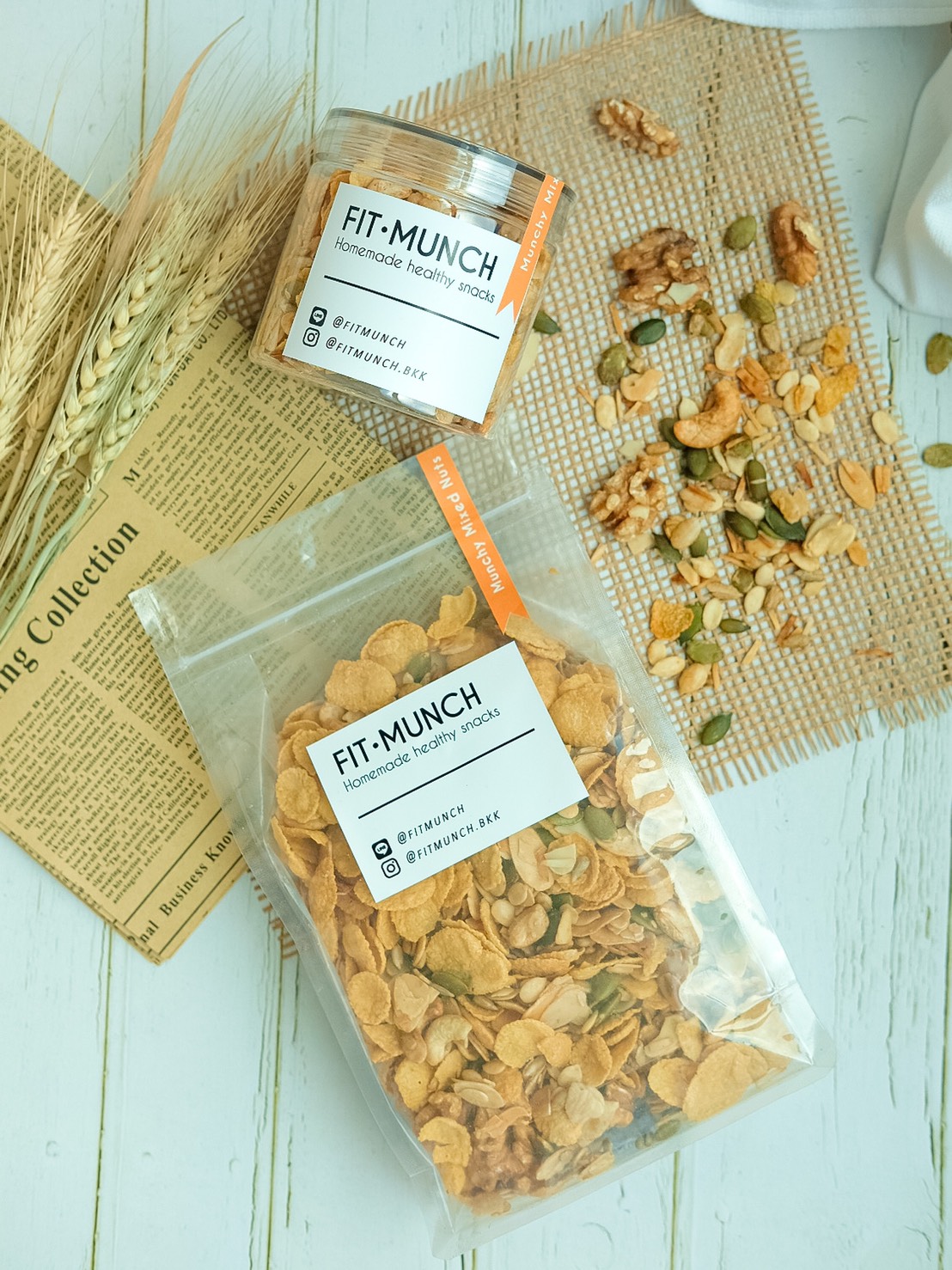 [Value Size] Fitmunch Munchy Mixed Nuts ถั่วและธัญพืชอบกรอบเพื่อสุขภาพ (ซีเรียล คอนเฟลค กราโนล่า อัลมอนด์อบ)