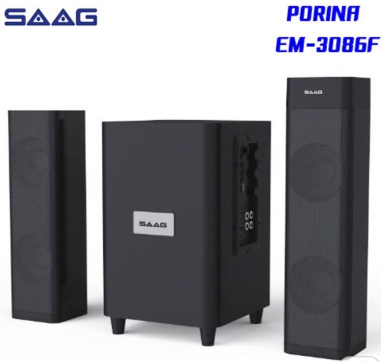 SAAG EM-3086F ลำโพงBluetooth 2.1 ต่อยาวเป็นSound bar ได้ กำลังขับ 49W Multimedia Speaker System ลำโพงพร้อมซับวูฟเฟอร์