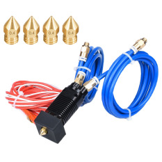 2 in 1 Out Dual Color Hotend Extruder and 0.4mm Nozzle Print Kit Compatible for CR-10 PRO Ender-3 Series 3D Printe