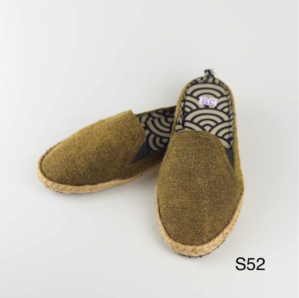 ใหม่ รองเท้าเอสปาดริล รองเท้าผ้าใบแฮนด์เมด อินดี้ วินเทจ แบบสลิปเปอร์