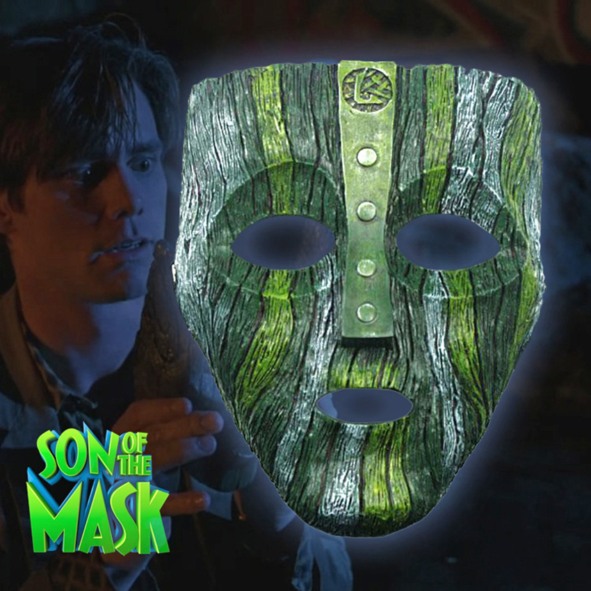 Mask หน้ากาก Son of the Mask หน้ากากเทวดา วัสดุ ไฟเบอร์กลาส Fiberglass ป้องกัน สำหรับใส่ ปาร์ตี้ แฟนซี คอสเพลย์ สยองขวัญ สุดโหด ฮอกกี้ หมวก บีบีกัน ฮาโลวีน รักบี้ Horror Cosplay Marvel DC Sport Hockey Hat BBGUN Halloween Party Fancy Rugby