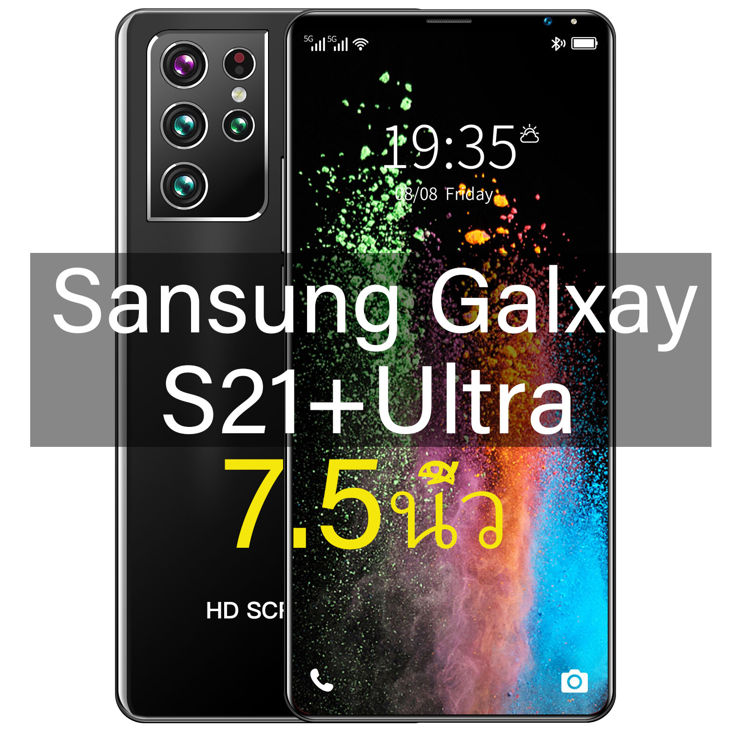โทรศัพท์มือถือ Sansung Galaxy S21+Ultra สมาร์ทโฟน 7.5นิ้ว RAM16GB ROM512GB แบตเตอรี่ 6800MAh สแกนลายนิ้วมือ ปลดล็อคใบหน้า สเปคแท้/ราคาถูก เครื่องแท้ โทรศัพท์มือถือ