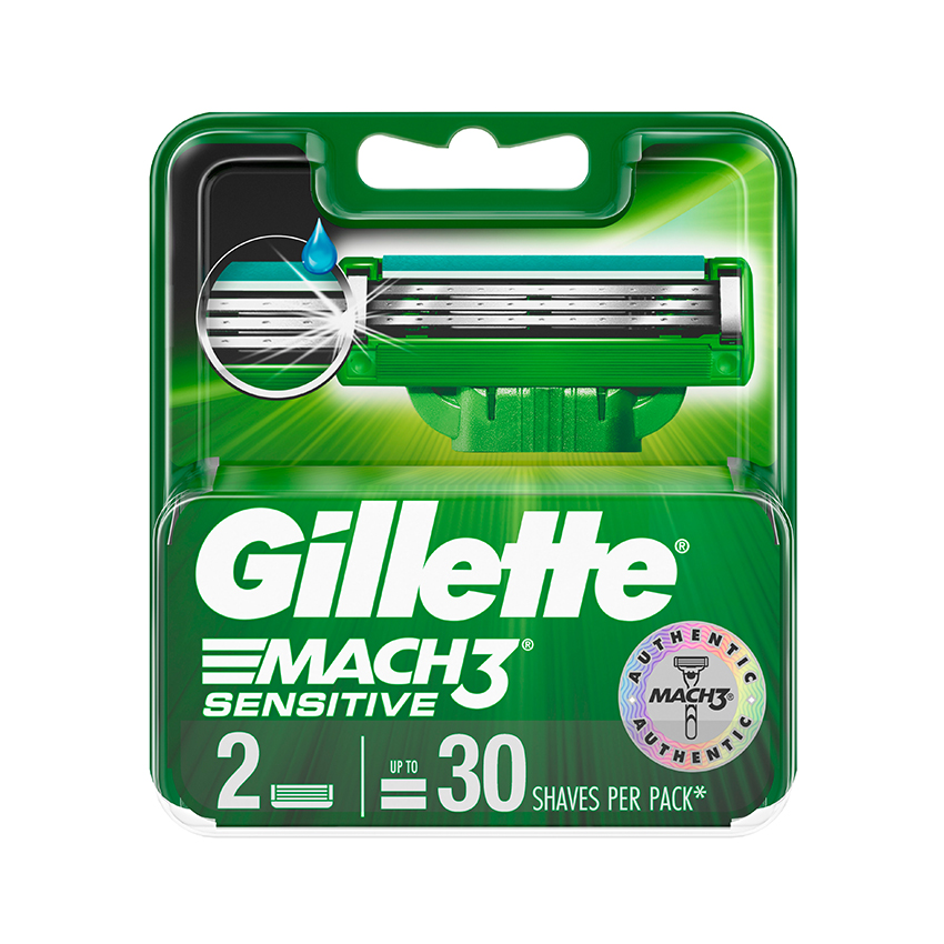 Gillette Mach3 Turbo Sensitive Blade (Pack2)