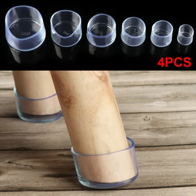 IPBARN SHOP 4pcs/set Table Cups Round Bottom Floor Protectors Chair Leg Caps Non-Slip Covers Furniture Feet Silicone Pads