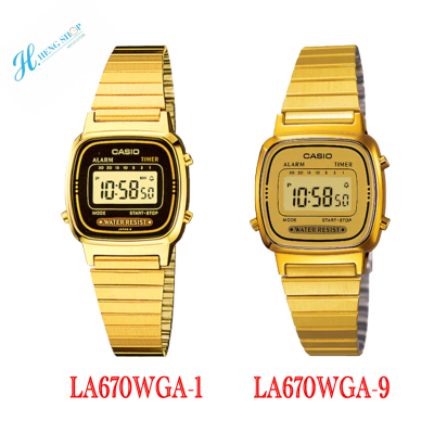Casio Standard นาฬิากาข้อมือสุภาพสตรีสีทอง สายสแตนเลส รุ่น LA670WGA-1 ของแท้100%  ประกันศูนย์เซ็นทรัลCMG 1 ปี จากร้าน HENG SHOP