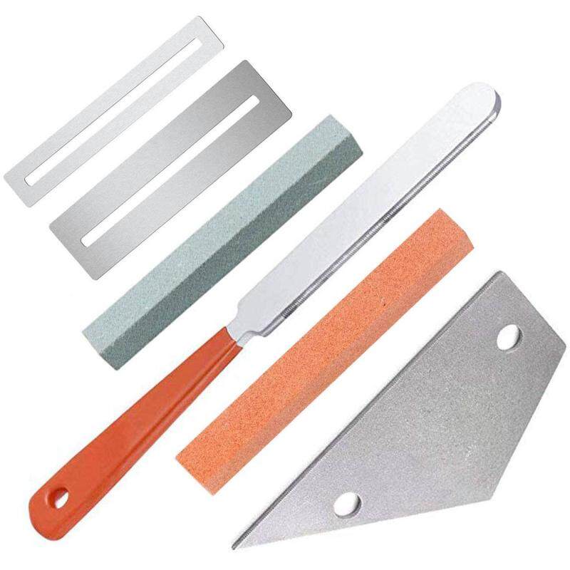 Guitar Luthier Tool Kit Included 1 Pcs Guitar Fret Crowning Luthier File,1 Pcs Stainless Steel Fret Rocker,2 Pcs Fingerboard Guards Protectors And 2 Grinding Stone For Guitar Malaysia