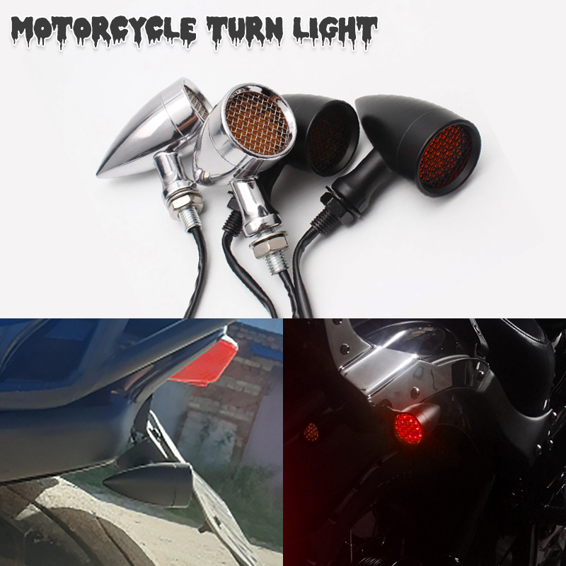 Hot sell !!! Motorcycle Universal Aluminum Bullet 20 LED Turn Signal Light Tail Lamp w/ Grill