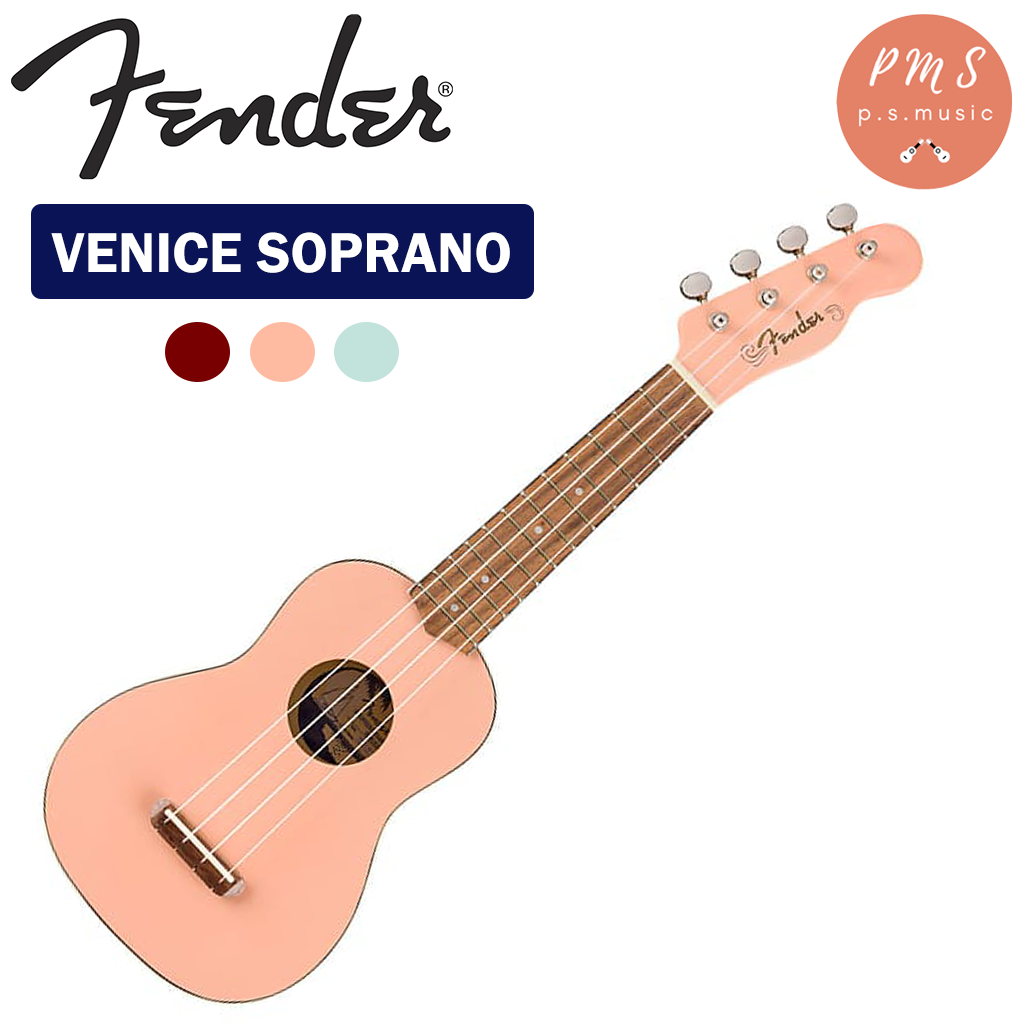 Fender® Venice Soprano Ukulele อูคูเลเล่ไซส์โซปราโน ขนาด 12 เฟร็ต หัวทรง Telecaster