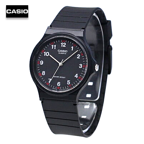 Velashop Casio นาฬิกาผู้ชาย สีดำ สายเรซิ่น รุ่น MQ-24-1BLDF, MQ-24-1B, MQ-24, MQ24
