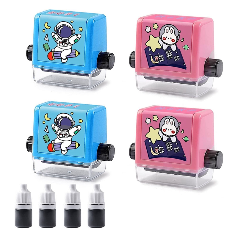 Math Roller Stamp Teacher Stamps 4PCS Roller Digital Teaching Stamp