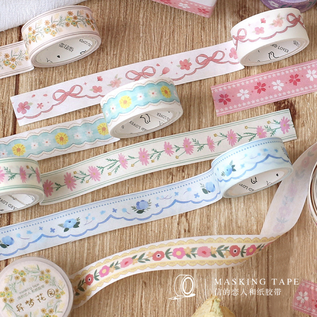 เทปตกแต่ง ริบบิ้นลูกไม้ 🎀 🌸 Flower Lace Ribbon Masking Tape MT washi วาชิเทป by mimisplan