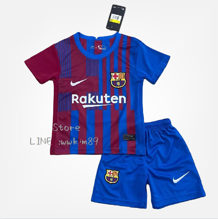 เสื้อฟุตบอล Barcelona Sportswear Jersey ชุดเหย้าฤดูกาล 2021/22 พร้อมเสื้อและกางเกง AAA