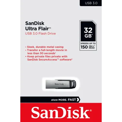 SanDisk Ultra Flair USB 3.0 32GB - Speed - 150MB (SDCZ73-032G-G46)