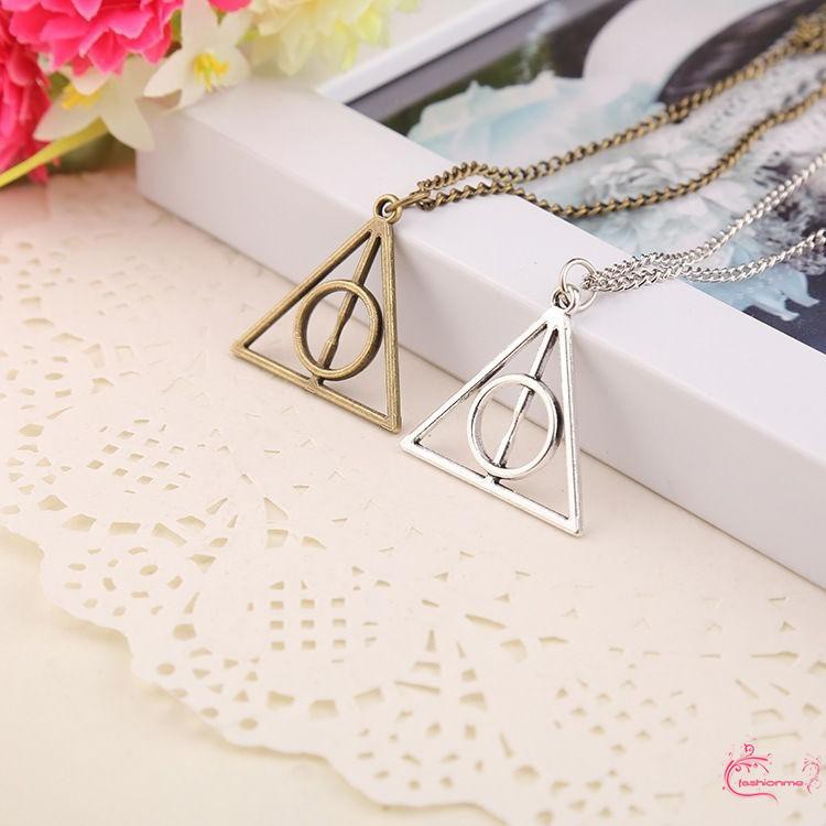 IHI-Film Movie Hot Harry potter deathly hallows metal Gold necklace pendant Gift