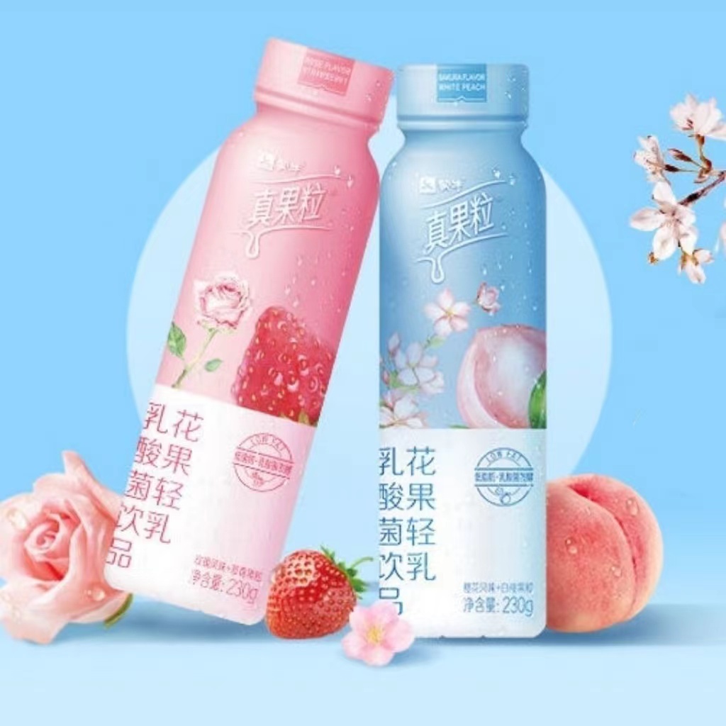 [แนะนำ] Mengniu Yogurt Drink รสพีชซากุระ และ รสสตรอว์เบอร์รีกุหลาบ
