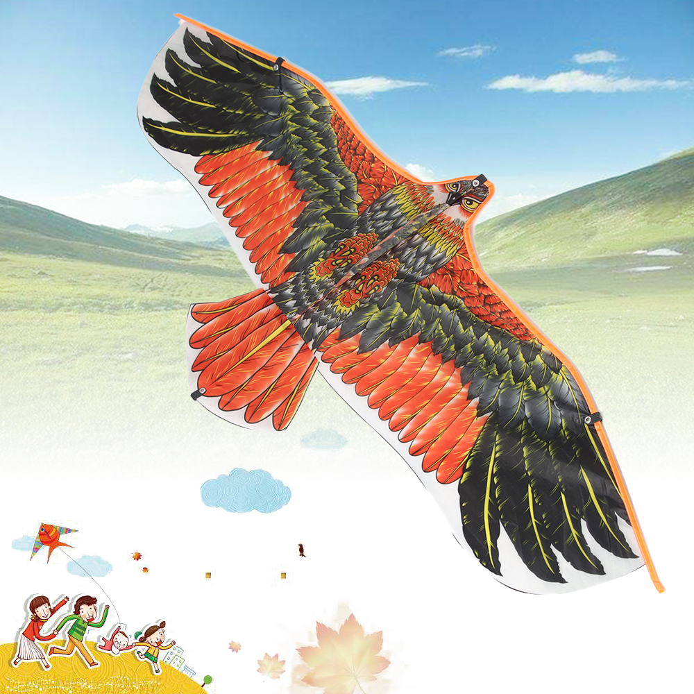 TEENIE WEENIE SPORTS Best 30 Meter Kite Line Family Trips DIY Toy Flying Bird 1.1m Kite Flat Eagle
