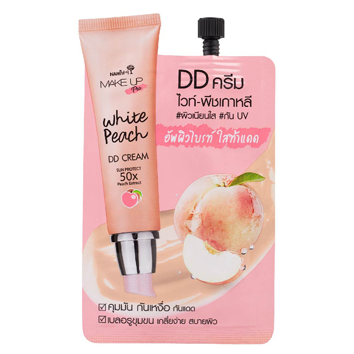 นามิ เมคอัพ โปร DD ลูกพีช Nami Make Up Pro White Peach DD Cream [7 กรัม x 1 ซอง]