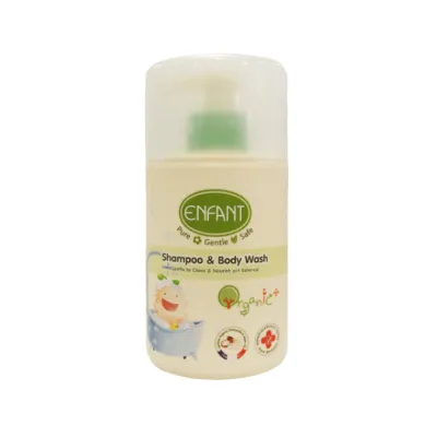 Enfant อองฟองต์ Organic Plus Shampoo Body Wash Gently cleans and nourishes 300 ml.