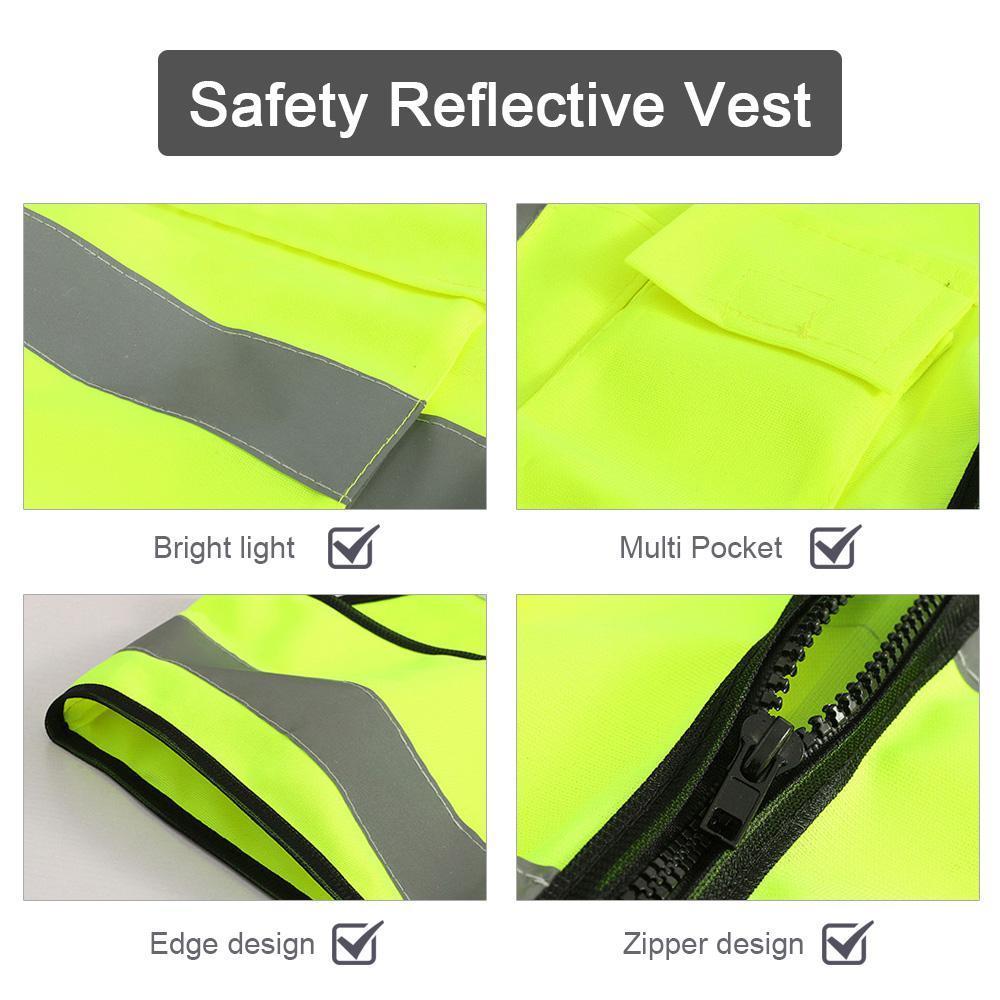 เสื้อกั๊กสะท้อนแสง เสื้อกั๊กจราจร เสื้อกั๊กเซฟตี้ เพิ่มความปลอดภัยในการทำงาน และสำหรับขี่จักรยานและวิ่งออกกำลังกาย Reflective vest Alphamart