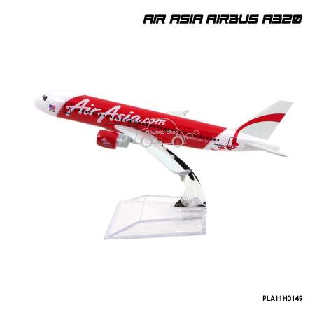 Naynaeshop โมเดลเครื่องบิน แอร์เอเชีย AIR ASIA AIRBUS A320 (16 cm)