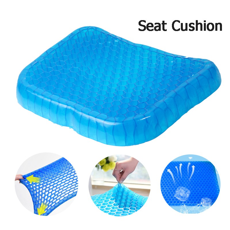 【SPOT HOT SALE】 New 2021 เบาะเจลรังผึ้ง เบาะรองนั่งแผลกดทับ เบาะรองนั่งเพื่อสุขภาพ​ เบาะรองนั่งบนรถพร้อมถุงผ้า ระบายความร้อน Seat Cushion