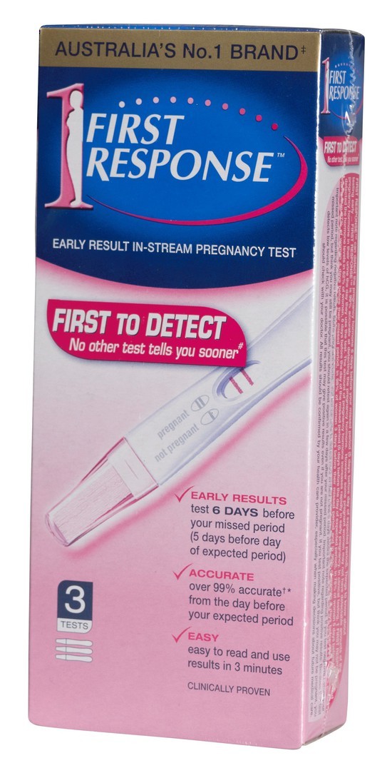 First Response กล่อง 3 ชิ้น ชุดตรวจตั้งครรภ์ ที่รู้ผลไวที่สุดในโลก
