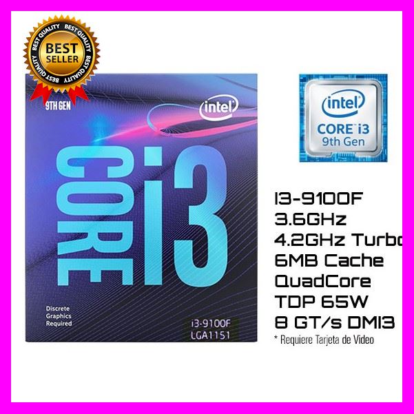 CPU (ซีพียู) INTEL 1151 CORE I3-9100F 3.6 GHz รับประกัน 3 ปี คอมพิวเตอร์ มือถือ VGA การ์ดจอ หูฟัง HDMI Case Mainboard Game เกม จอ สำนักงาน โทรศัพท์ Computer