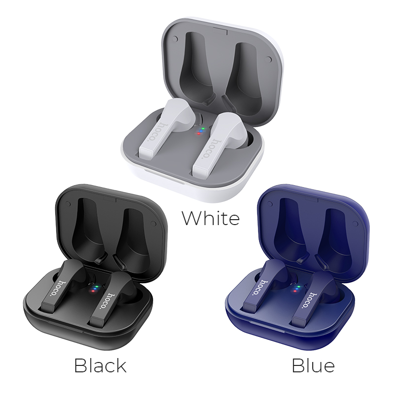 [สินค้าพรี่เมี่ยม] หูฟังบลูทูธไร้สาย รองรับ Touch ID Bluetooth 5.0 พร้อมกล่องชาร์จ Hoco รุ่น ES34 (สีขาว)