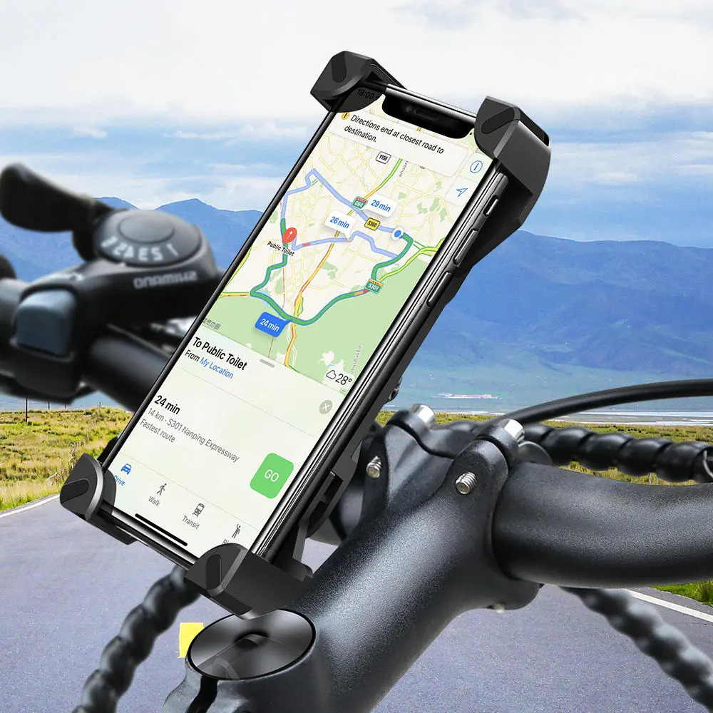 แท่นยึดโทรศัพท์กับจักรยาน RAXFLY Bike Motorcycle Phone Mount Bicycle Holder For Any Smart Phones,360 Degrees Rotatable, Universal Cradle Clamp for iOS Android Smartphone, Boating GPS, Other Devices, Universal Adjustable Compatible with 4-7 inches Cell Pho