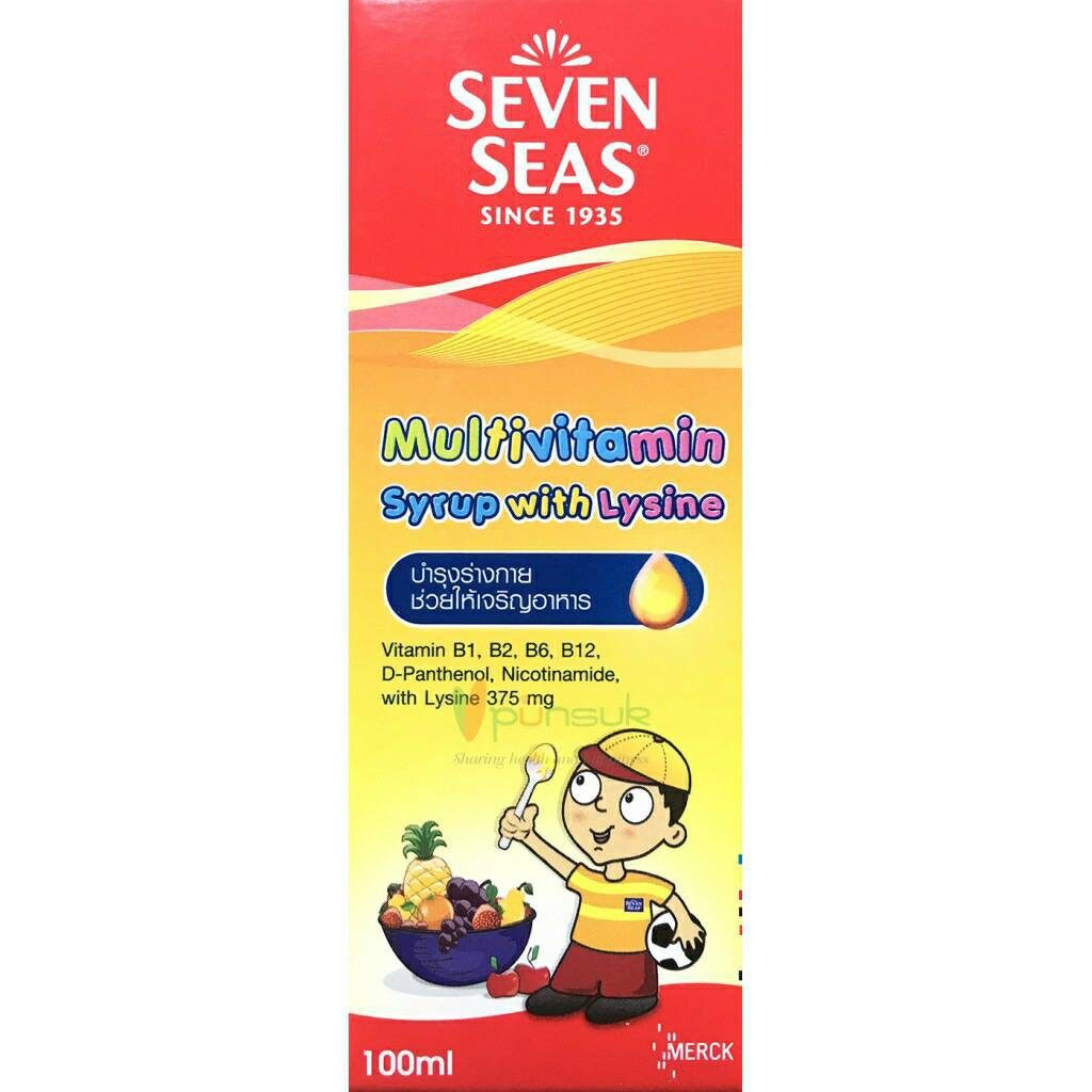 SEVEN-SEAS วิตามินรวมผสมไลซีน รสผลไม้รวม 100ml