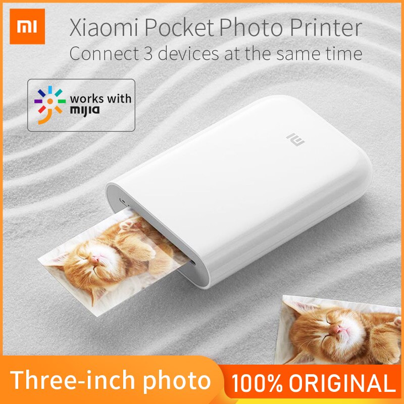 Xiaomi Pocket Photo Printer กระดาษภาพถ่ายทันที Mijia Photo กระดาษภาพถ่ายสีขนาด 3 นิ้วกระดาษพิมพ์แบบพกพา