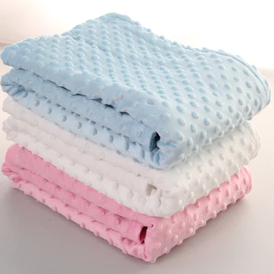 Beanie Blanket Bubble Blanket Baby Carriage Blanket Go Out Blanket Double Insulation Solid Color Foam Blanket Soft
