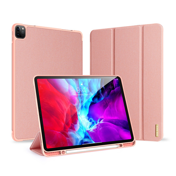 case iPad Pro 11 (2020) & 12.9 (2020) Dux Ducis รุ่น Domo series มีที่เก็บปากกา ชาร์จปากกาได้แม้เคสไม่เว้นข้าง(ชาร์ตด้านขวา) case iPad Pro 2020 11&12.9(2020) with apple pencil ho สี Pink สี Pinkรูปแบบรุ่นที่ีรองรับ Apple iPad Pro 12.9 2020
