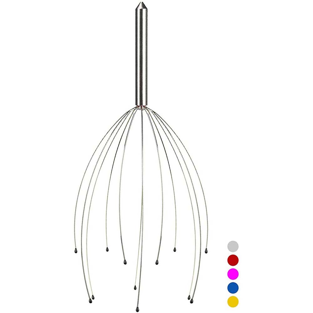 Random Color Head Scalp Massager Head Scratcher ที่มีหลายนิ้วเพื่อการ