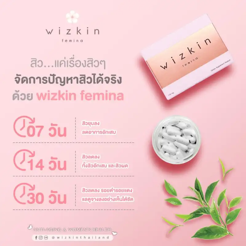 ภาพสินค้าส่งฟรี+มีเก็บปลายทาง Wizkin Femina (สวยครบจบในเม็ดเดียว Wizkin Femina 1 กล่อง 100% จากร้าน ceo168shop บน Lazada ภาพที่ 5